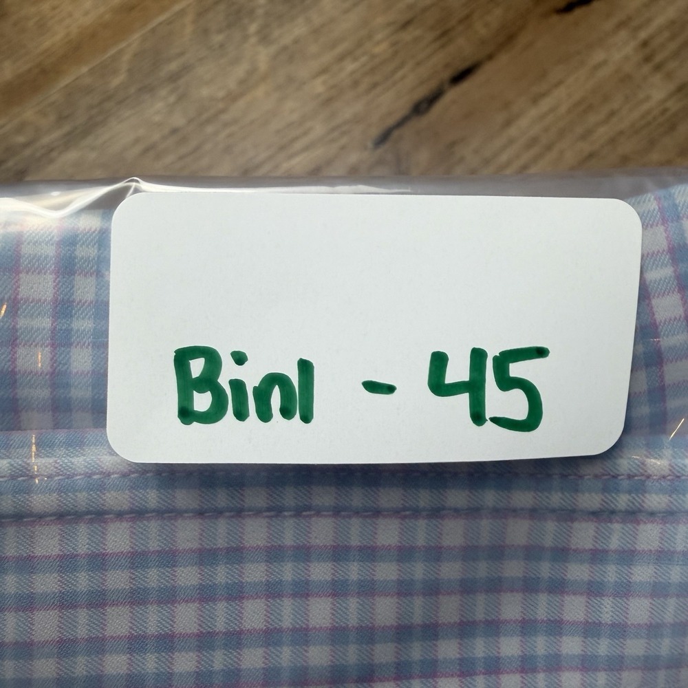 UNTUCKit Shirt Men 2XL Blue Check Stretch Performance Button Up Business Casual - Picture 7 of 7